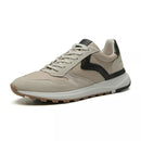 TÊNIS MASCULINO CASUAL EM COURO BEGE - PRETO