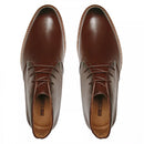 BOTA DERBY MASCULINA CASUAL EM COURO MARROM - CAFE