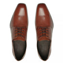 SAPATO DERBY MASCULINO SOCIAL EM COURO MARROM - WHISKY