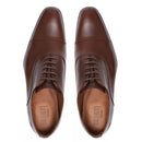 SAPATO OXFORD MASCULINO SOCIAL EM COURO MARROM COM CONFORTO - BROWN