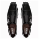 SAPATO MONK STRAP MASCULINO SOCIAL EM COURO - PRETO