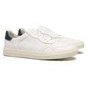 TÊNIS MASCULINO CASUAL EM COURO BRANCO COM CONFORTO - NAVY