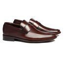 Sapato Loafer Social Em Couro Marrom - TAN