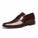 Sapato Loafer Social Em Couro Marrom - TAN