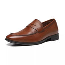 SAPATO LOAFER MASCULINO SOCIAL EM COURO MARROM COM CONFORTO - TAN