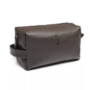 NECESSAIRE MASCULINA EM COURO MARROM - CAFÉ