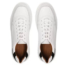 Tênis Masculino Casual Em Couro Branco - PRETO