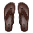 CHINELO MASCULINO CASUAL EM COURO MARROM - CONHAQUE