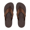 CHINELO MASCULINO CASUAL EM COURO MARROM - BARROCO-PRETO