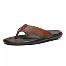 CHINELO MASCULINO CASUAL EM COURO MARROM - CAMEL