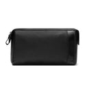 NECESSAIRE MASCULINA EM NYLON E COURO PRETA